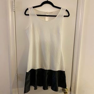 Color block drop waist dress